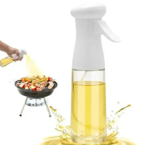 Glass oil Spray Dispenser Cooking 200ml Olive Oil Spray Bottle Refillable Food Grade Oil Vinegar Spritzer Sprinkler Sprayer Mister Used for Air Fryer, Salad Making, Frying, BBQ Multicolor