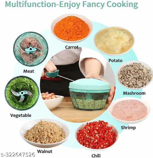 BlUE chopper vegetable chopper hand mixer for kitchen mini chopper Vegetable & Fruit Chopper