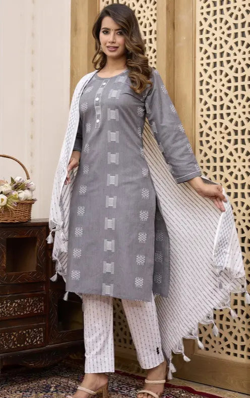 Kurti Pant Set with Dupatta