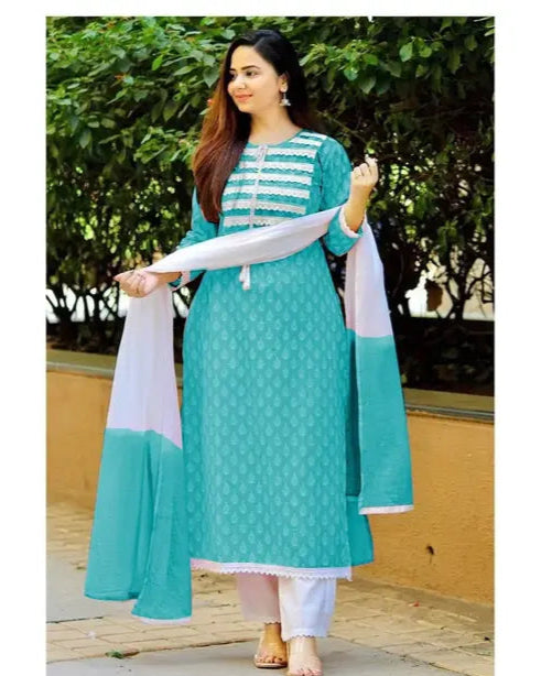 Green Kurta set