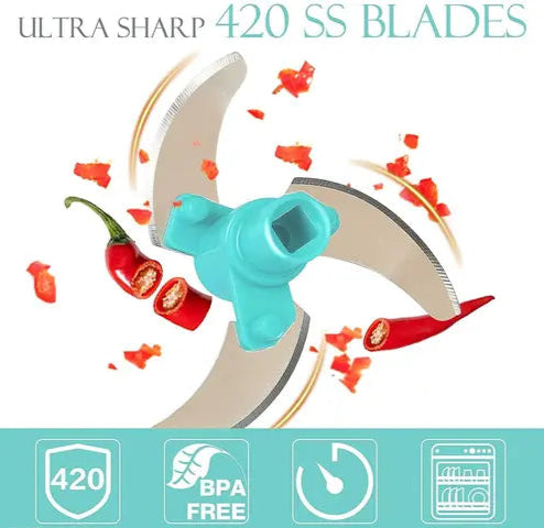 Kitchen Dori Chopper / Manual Chopper / Onion Dry Fruit Grinder / Vegetable Chopper Cutter / Salad Maker( XXL Chopper 1000ml,Pack of 1, blue)