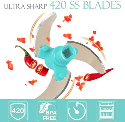 Kitchen Dori Chopper / Manual Chopper / Onion Dry Fruit Grinder / Vegetable Chopper Cutter / Salad Maker( XXL Chopper 1000ml,Pack of 1, blue)