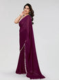 Embroidered Blouse Piece Solide Saree