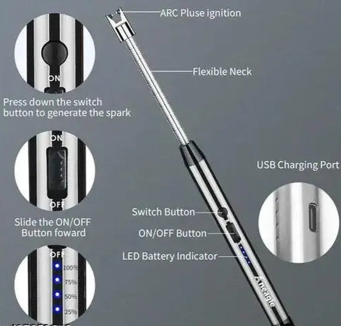 USB Electric Lighter for Candles Rechargeable Electric Gas