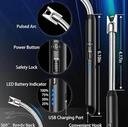 USB Electric Lighter for Candles Rechargeable Electric Gas