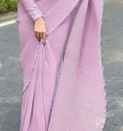 Pleated Crush Sabyashi Collection for Women Saree,,