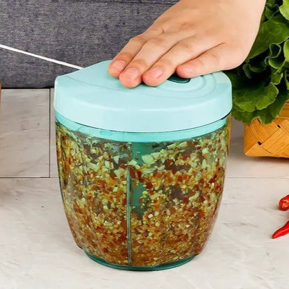 Kitchen Dori Chopper / Manual Chopper / Onion Dry Fruit Grinder / Vegetable Chopper Cutter / Salad Maker( XXL Chopper 1000ml,Pack of 1, blue)