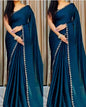 fancy saree with swarovski diamond (hotfix diamond )work party wear & fastive wear saree With hot fix Blouse