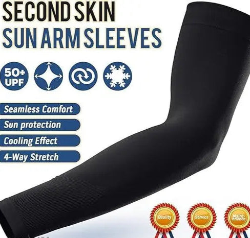 Sun Protection Cooling Arm Sleeves with Thumb Holes - Gardening Outdoors Sports Workouts Sunscreen Arm Sleeves pack of 1