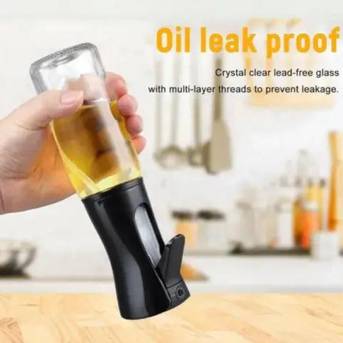 Glass oil Spray Dispenser Cooking 200ml Olive Oil Spray Bottle Refillable Food Grade Oil Vinegar Spritzer Sprinkler Sprayer Mister Used for Air Fryer, Salad Making, Frying, BBQ Multicolor